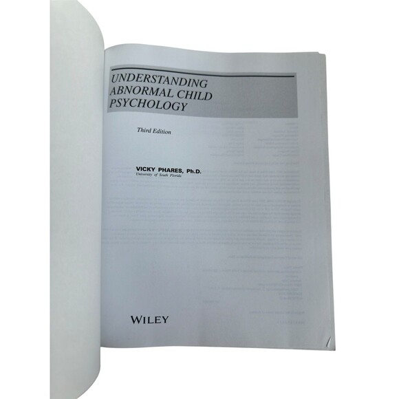 Understanding Abnormal Child Psychology Vicky Phares 3rd Edition DSM-5 - Picture 2 of 9